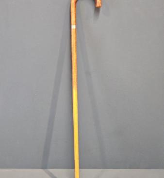 9ct Gold Mounted Birds Eye Maple Walking Stick