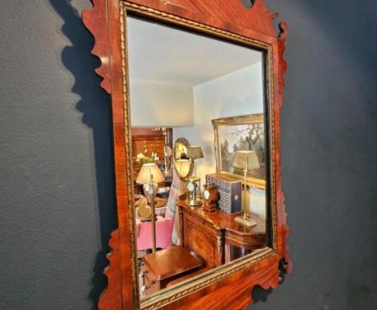 Small George III Mahogany Mirror - Image 5