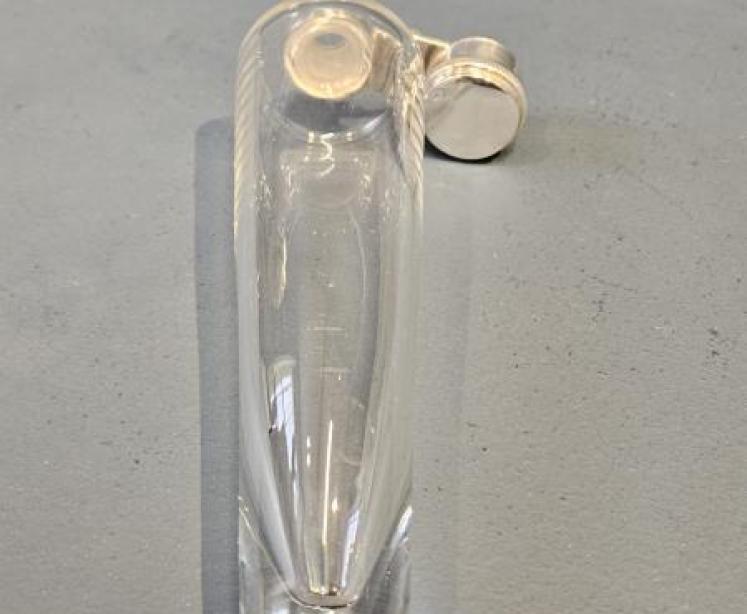 Hukin & Heath Silver Topped Hunting Flask and Leather Case - Image 6