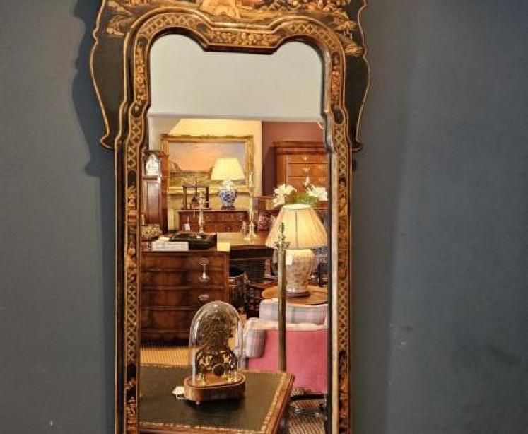 Late Victorian Chinoiserie Framed Mirror - Image 1