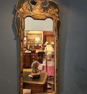 Late Victorian Chinoiserie Framed Mirror