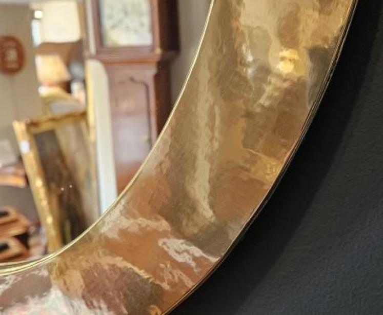 Art Nouveau Brass Framed Mirror - Image 3