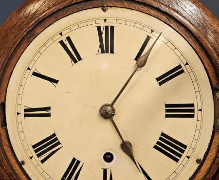 Late Victorian Oak Cased English Dial Clock - Image 7