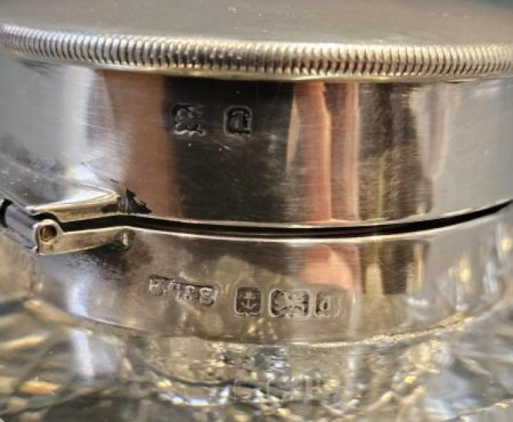 Edwardian Silver Ink Well and Pocket Watch Holder - Image 7