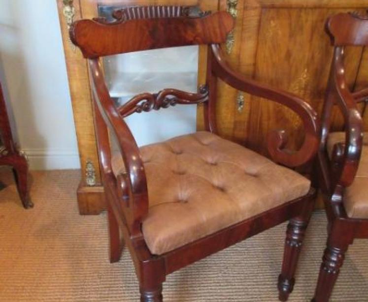 Fine Pair of William IV Period Elbow Chairs - Image 2