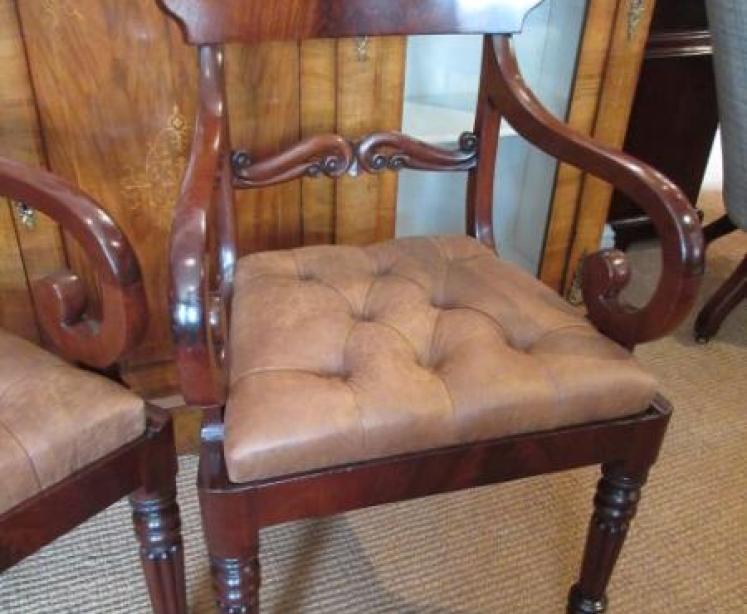 Fine Pair of William IV Period Elbow Chairs - Image 3