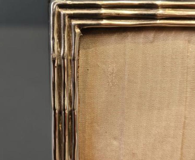 Edwardian Silver Ribbed Design Photo Frame - Image 5