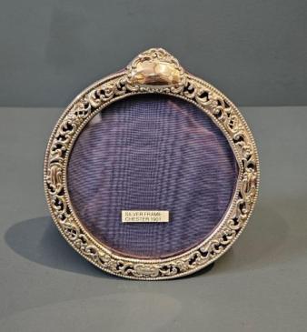 Victorian Embossed Chester Silver Photo Frame