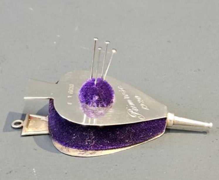 Silver Bellows Pin Cushion - Image 1