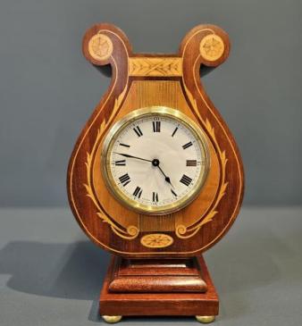 Fine Quality Swiss Inlaid Mantel Clock