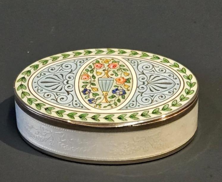 Outstanding Silver and Enamel Table Box - Image 1