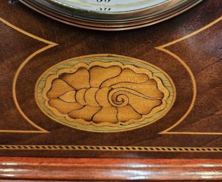 Edwardian Sheraton Inlaid Mantel Clock - Image 5