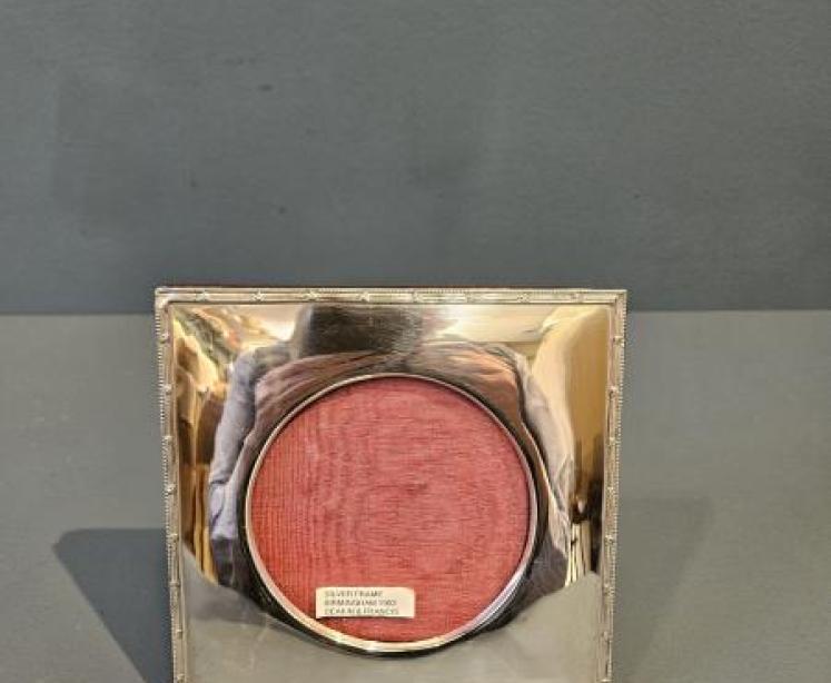 Edwardian Silver Reeded Border Frame - Image 4