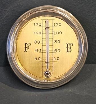 Edwardian Silver Thermometer Paper Weight