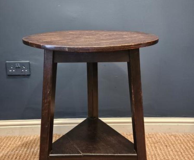 George III Oak Cricket Table - Image 6