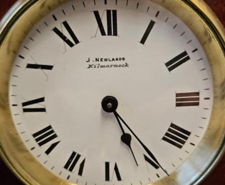 Edwardian Sunflower Inlay Balloon Clock - Image 2