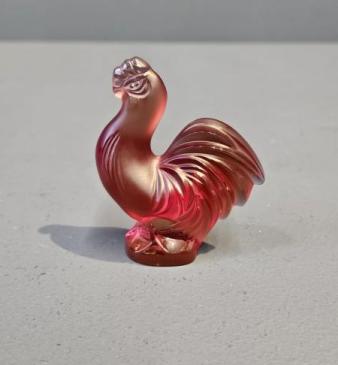 Lalique Opalescent Red Cockerel