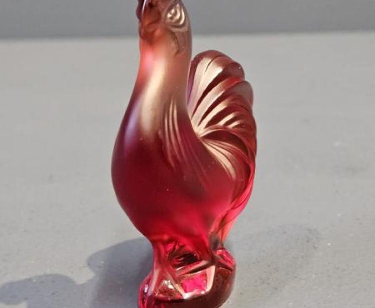 Lalique Opalescent Red Cockerel - Image 3