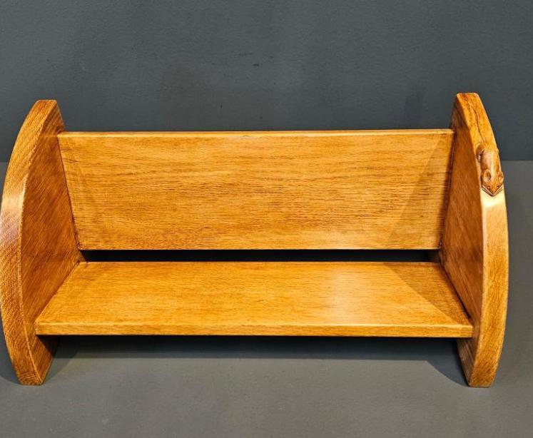 Mouseman Oak Book Trough - Image 5