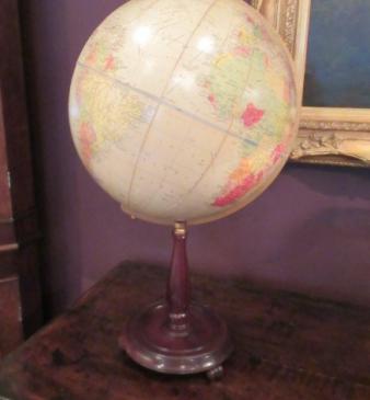 Phillip's of London Paper Mache Terrestrial Globe