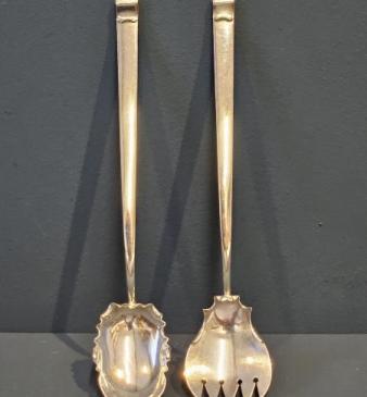 Christopher Dresser Design Silver Salad Servers