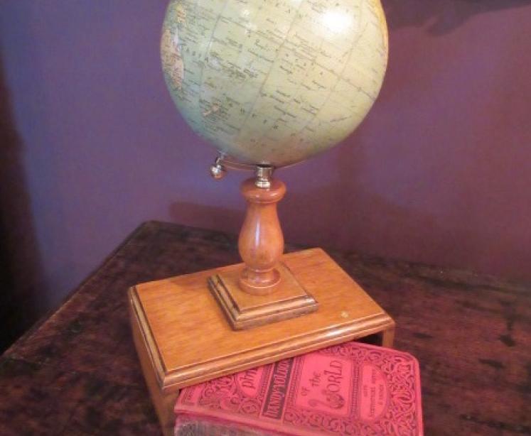 Very Unusual Phillip's 6" Terrestrial Globe & Atlas - Image 1