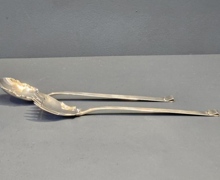 Christopher Dresser Design Silver Salad Servers - Image 2