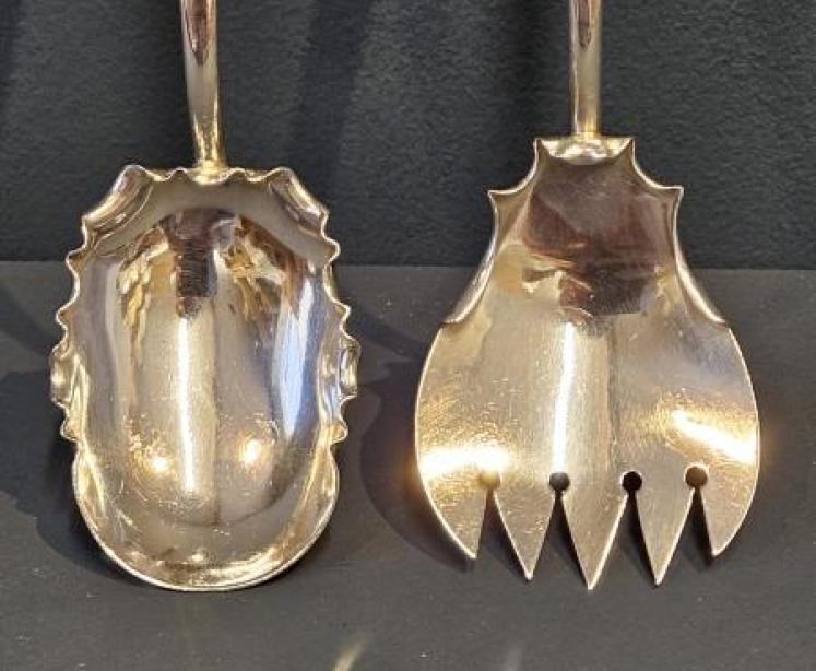 Christopher Dresser Design Silver Salad Servers - Image 5