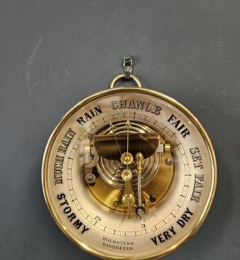 Large Victorian Skeletonised Marine Barometer