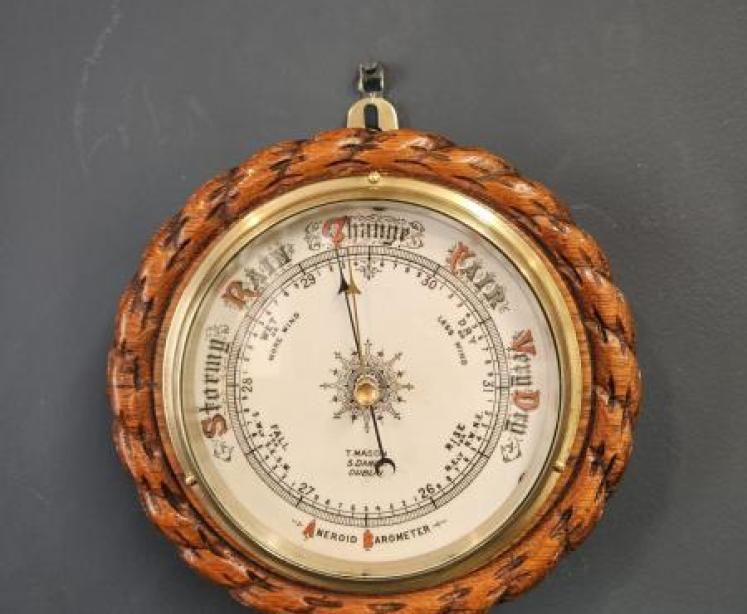 Victorian Oak Dublin Barometer - Image 1