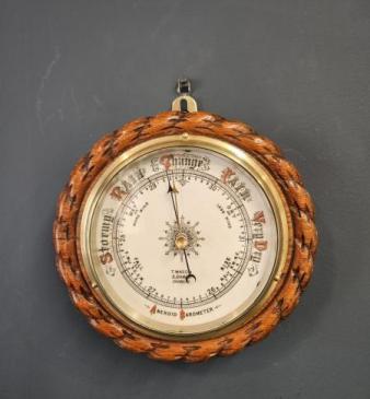 Victorian Oak Dublin Barometer