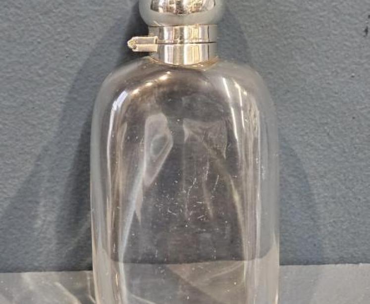 Silver Topped Hip Flask - Image 1