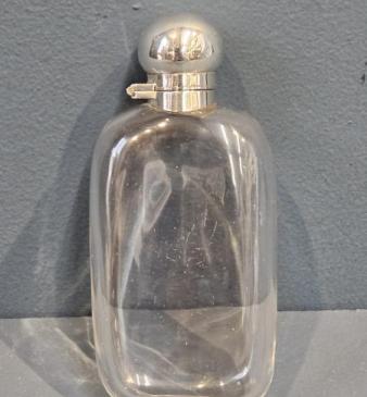 Silver Topped Hip Flask