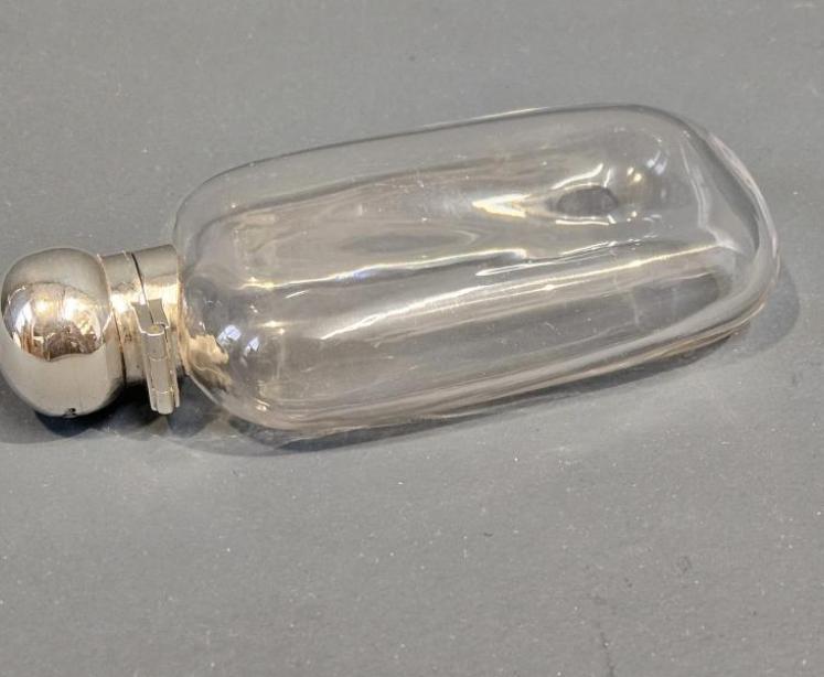 Silver Topped Hip Flask - Image 2