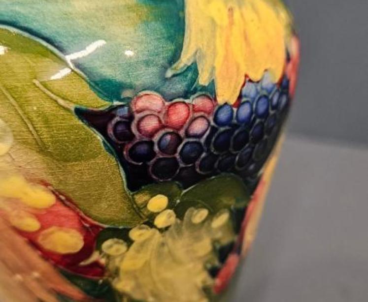 Moorcroft Leaf and Blackberries Vase - Image 2