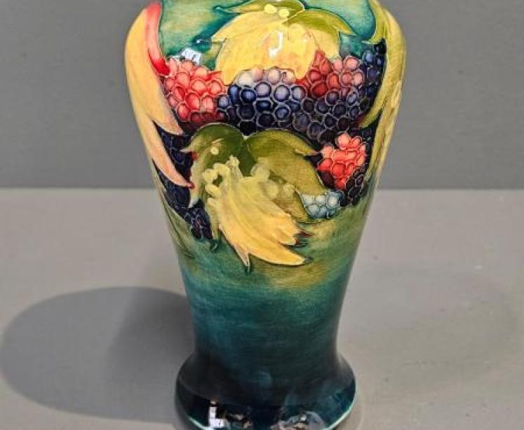 Moorcroft Leaf and Blackberries Vase - Image 3