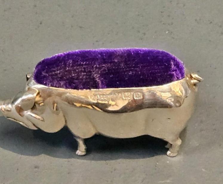 Silver Pig Pin Cushion by Aide and Lovekin - Image 6