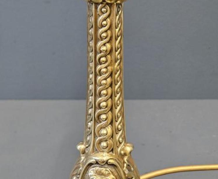 Edwardian Brass Table Lamp  - Image 2