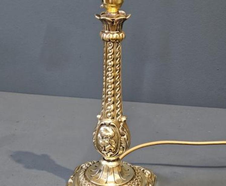 Edwardian Brass Table Lamp  - Image 3