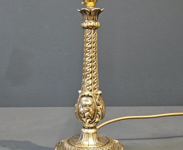 Edwardian Brass Table Lamp  - Image 6