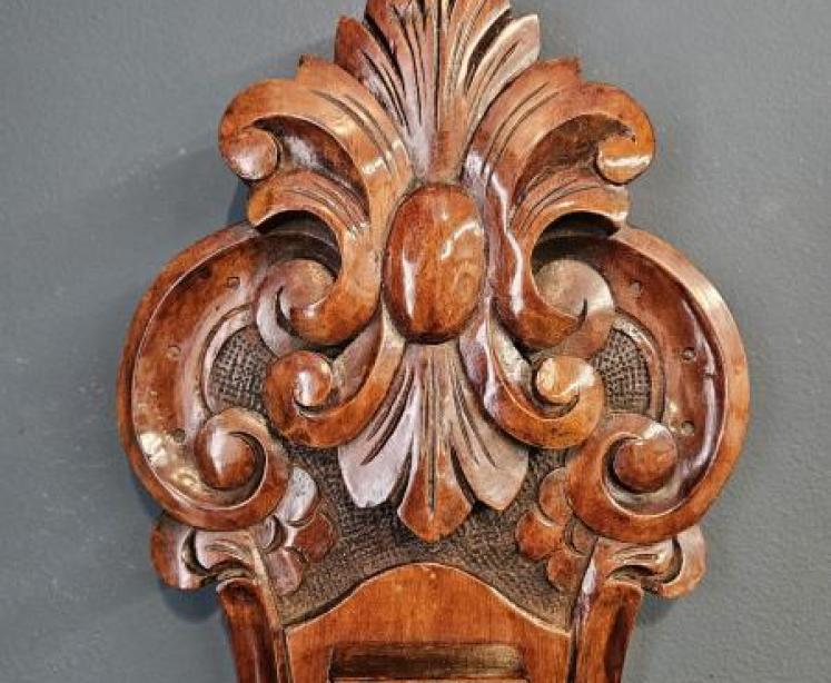 Victorian Carved Walnut Banjo Barometer  - Image 7