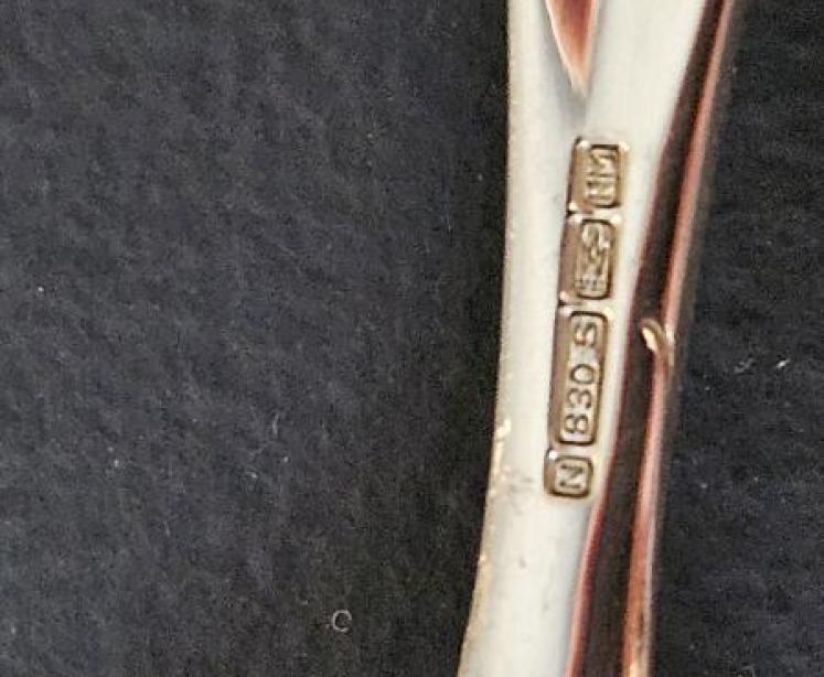 Set of 12 Norwegian Silver Pastry Forks - Image 6