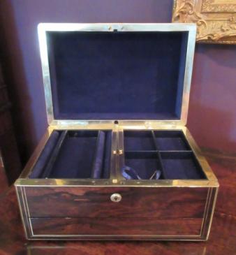 High Quality Mid Victorian Coromandel Jewellery Box
