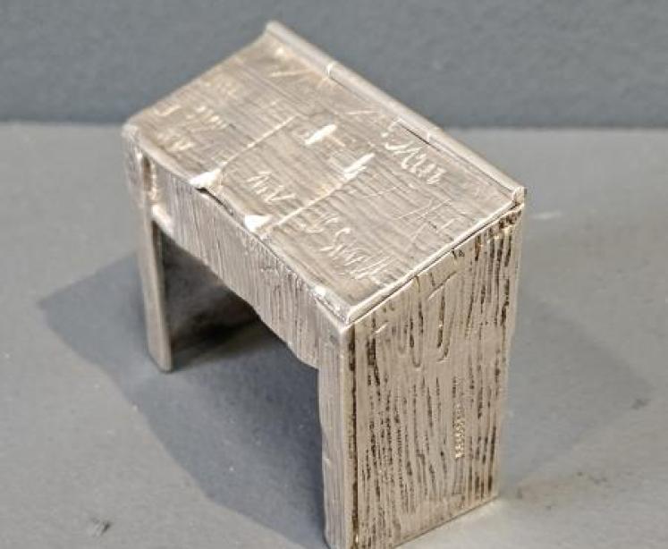 Rare Silver William Shakespeare Desk Stamp Box - Image 6