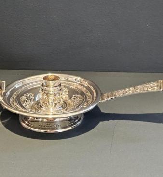 Unusual Victorian Silver Chamber Stick Table Light