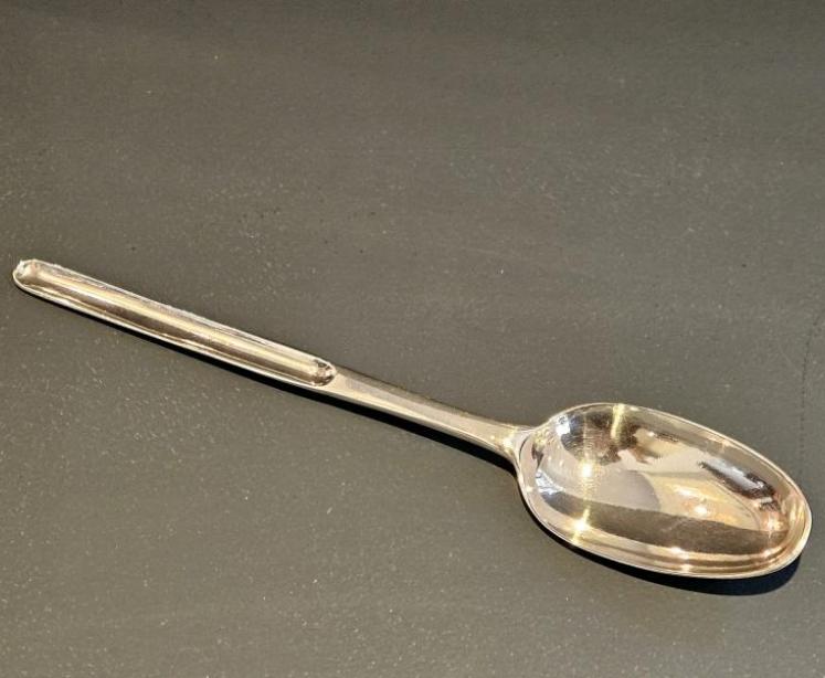 George II Silver Marrow Spoon - Image 1