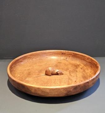Old Thompson's of Kilburn Mouseman Figured Oak Bowl 