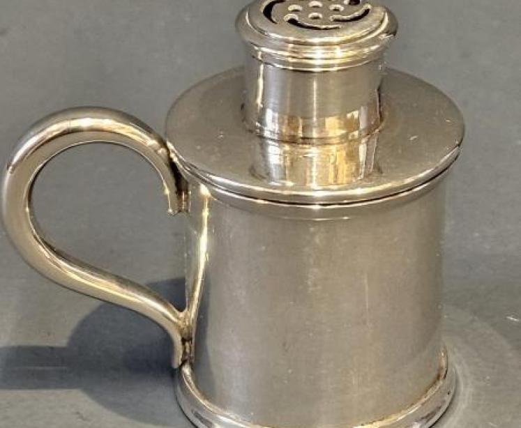 George III Silver Pounce Pot - Image 4