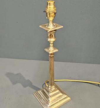 Edwardian Cast Brass Table Lamp
