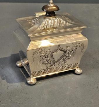 Victorian Silver Tea Caddy 
